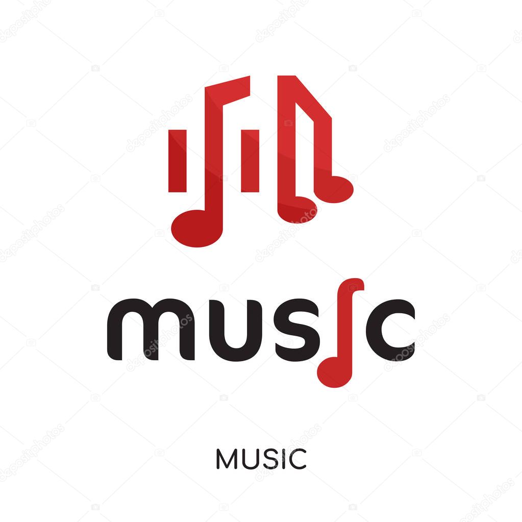 Music logo png isolated on white background for your web, mobile