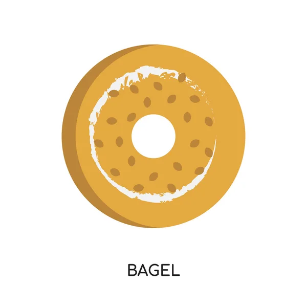 Logotipo de bagel aislado sobre fondo blanco para su web, móvil y — Vector de stock