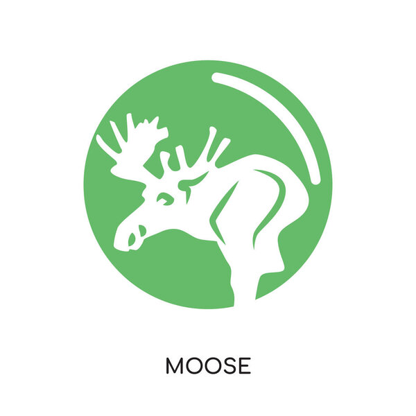 moose logo isolated on white background for your web, mobile and