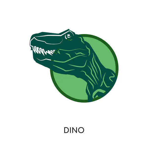 Dino logo isoliert auf weißem Hintergrund für Ihr web, mobile und — Stockvektor