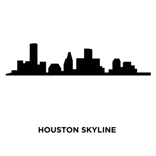 Silhouette skyline houston sur fond blanc, illustration vectorielle — Image vectorielle