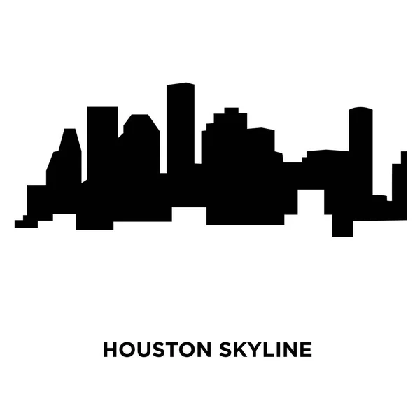 Silueta Panorama Houstonu na bílém pozadí, vektorové ilustrace — Stockový vektor