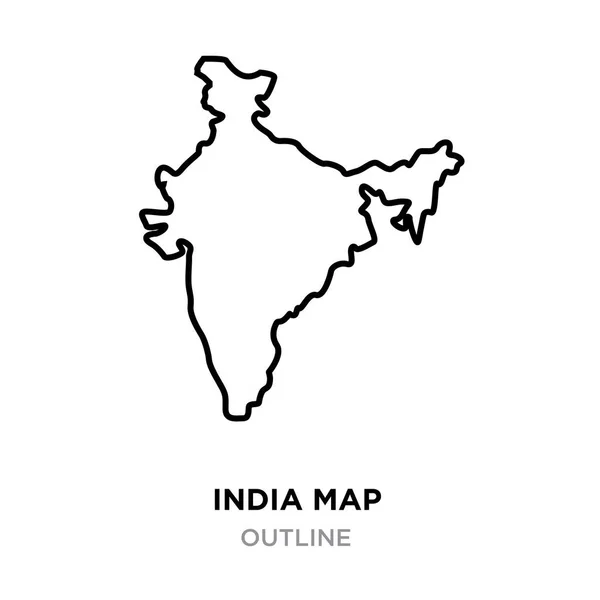 Outline map of india over a white background  CanStock