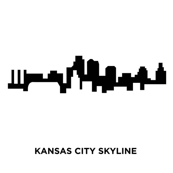 Silhouette skyline de Kansas City sur fond blanc, illustration vectorielle — Image vectorielle