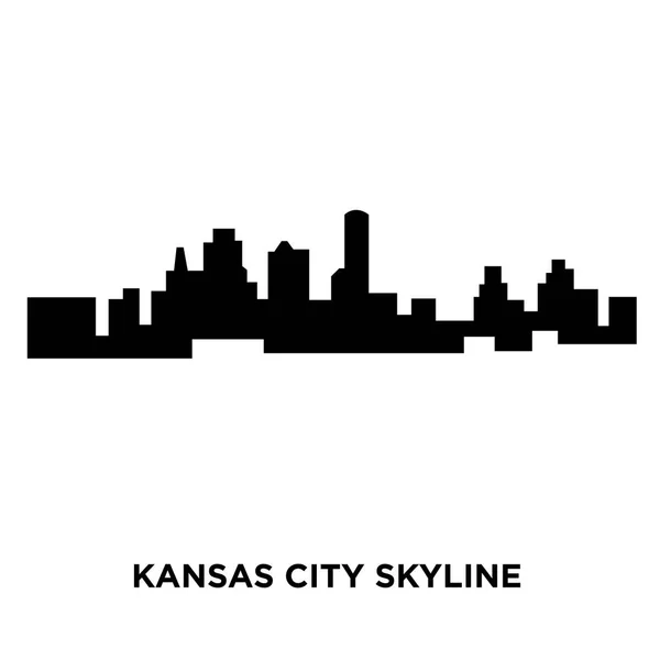 Silhouette skyline de Kansas City sur fond blanc, illustration vectorielle — Image vectorielle