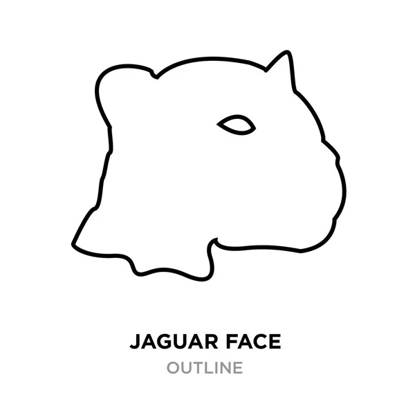 Jaguar face outline on white background, vector illustration Royalty Free Stock Illustrations