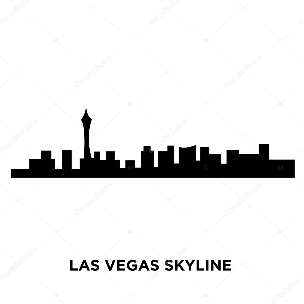 Download Las vegas skyline silhouette on white background, vector illustration — Stock Vector ...