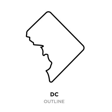 DC Anahat Beyaz arka planda, vektör çizim