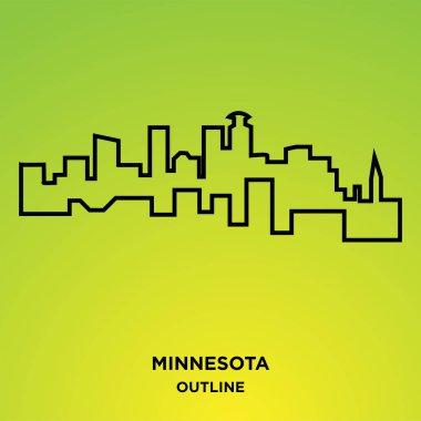 Minnesota anahat yeşil zemin üzerine