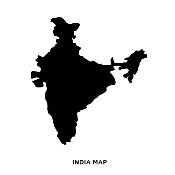 Indien Silhouette Karte Bilder auf weißem Hintergrund — Stockvektor
