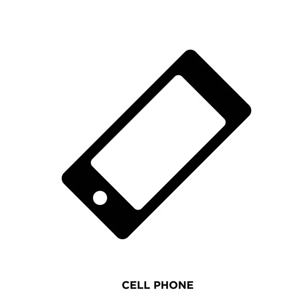 Immagini della silhouette del telefono cellulare su sfondo bianco, in nero, nuova tecnologia, montata a sensore — Vettoriale Stock