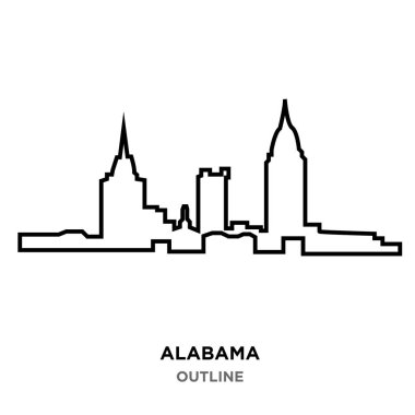 Alabama Anahat Beyaz arka plan üzerinde
