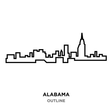 Alabama Anahat Beyaz arka plan üzerinde
