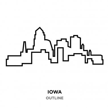 Iowa Anahat Beyaz arka plan üzerinde