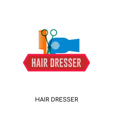 saç şifoniyer logo için Web'iniz, beyaz arka plan üzerinde izole mafya