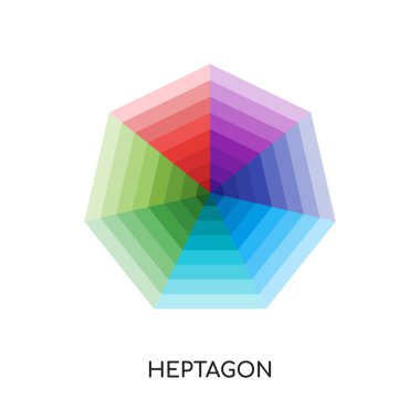 web, mobil için beyaz arka plan üzerinde izole yedigen logosu 