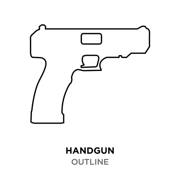 Pistol disposition på vit bakgrund — Stock vektor