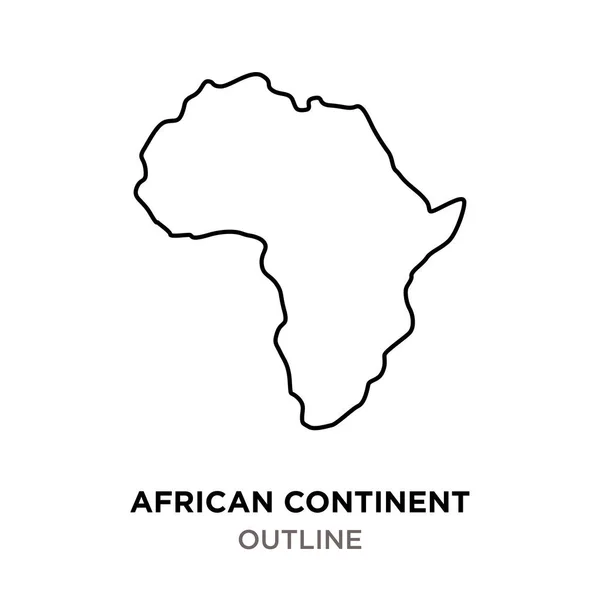Afrikaanse continent overzicht op witte achtergrond — Stockvector