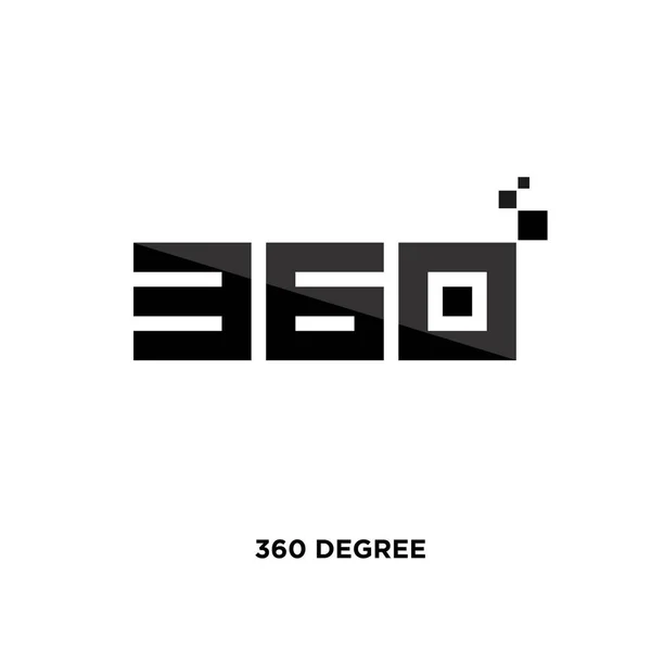 360-Grad-Symbol isoliert auf weißem Hintergrund für Ihr Web-, Mobil- und App-Design — Stockvektor