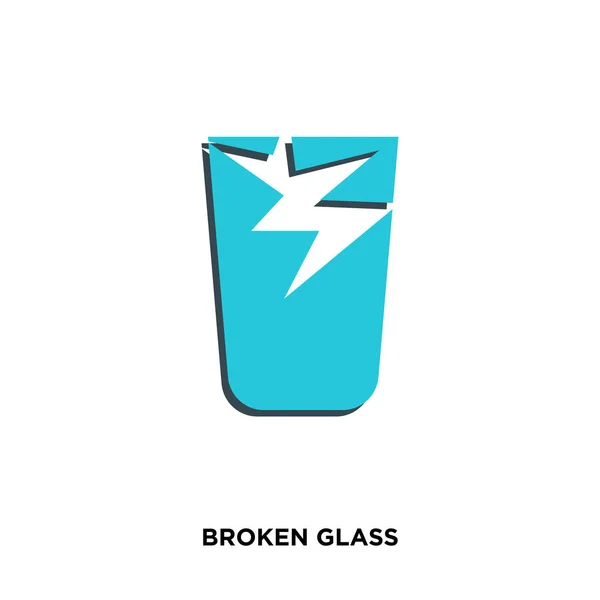 Gebroken glas pictogram geïsoleerd op een witte achtergrond voor uw web, mobiel en app ontwerp — Stockvector