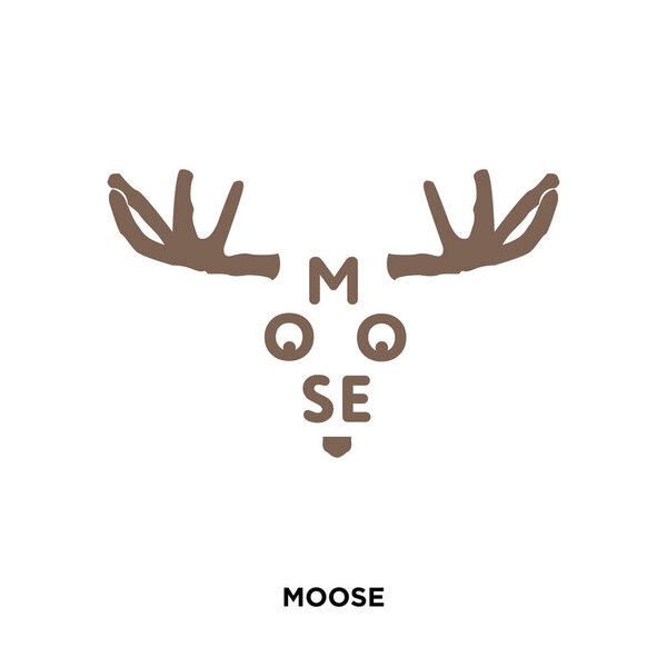 moose icon isolated on white background for your web, mobile and app design