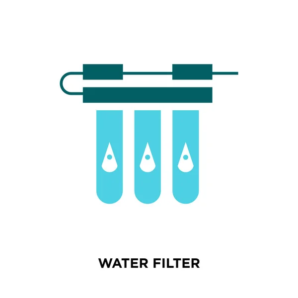 Icono del filtro de agua aislado en el fondo blanco para su web, multitud — Vector de stock