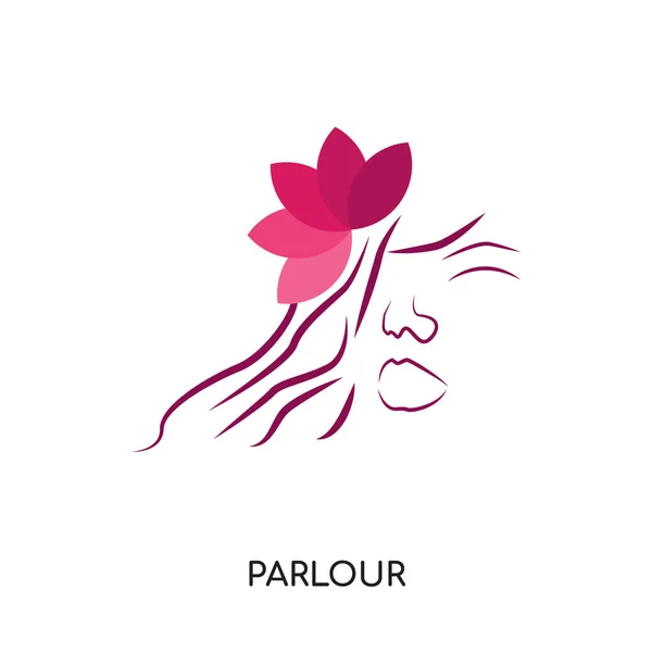 Salon-Logo isoliert auf weißem Hintergrund für Ihr Web, mobile ein — Stockvektor