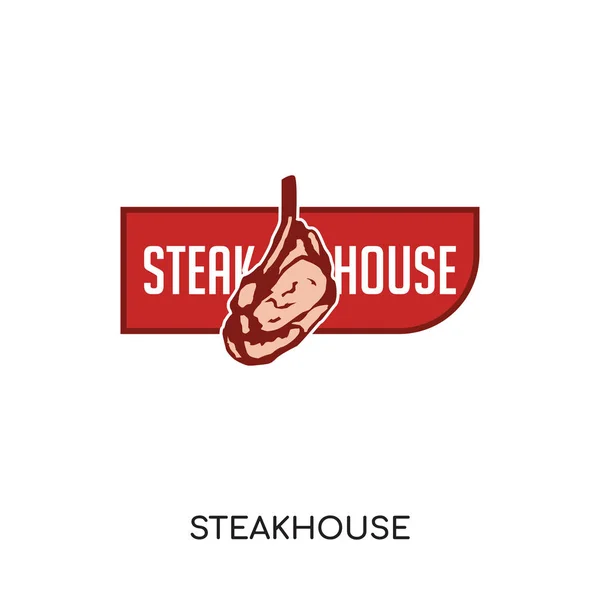 Steakhouse logo isolated on white background for your web, mobil — Stock Vector