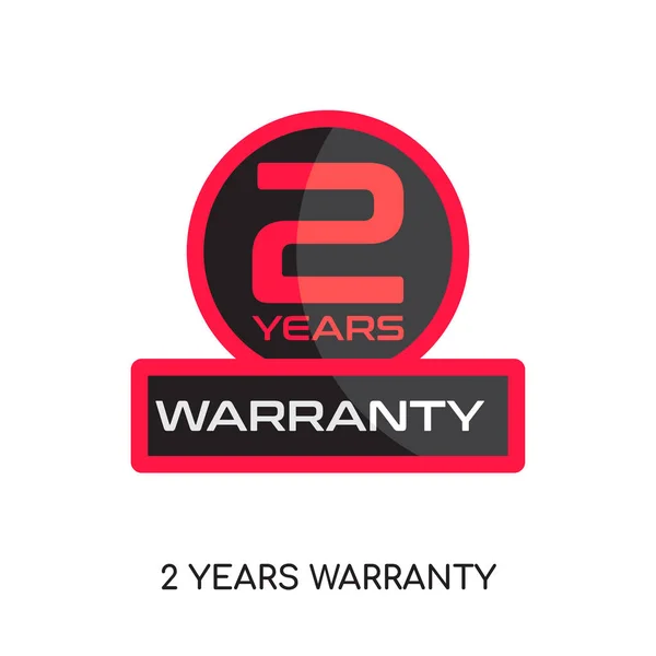 2 years warranty logo isolated on white background for your web, — Stock Vector