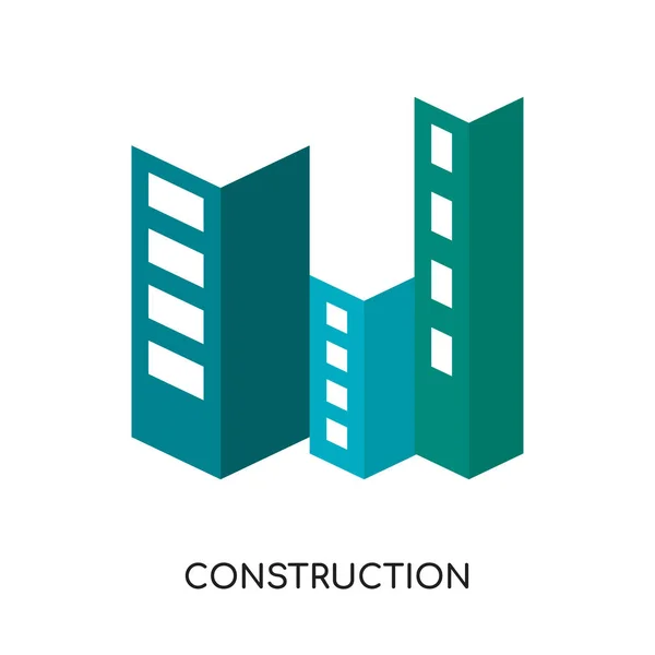 Galería logo de construcción aislado sobre fondo blanco para su — Vector de stock