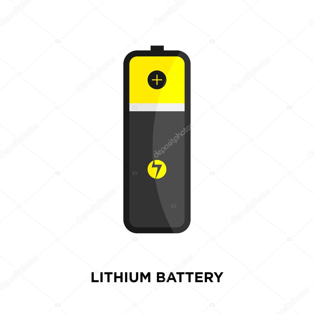 lithium battery icon isolated on white background for your web, 