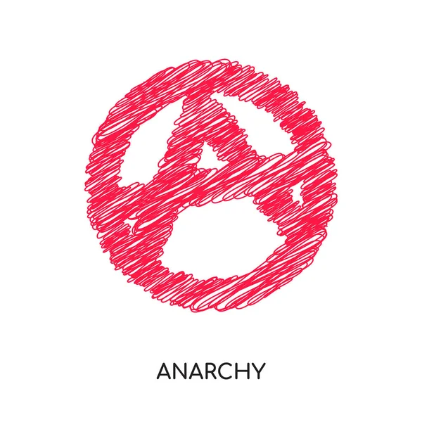 Anarchia logo na białym tle na białym tle dla sieci web, mobilnych — Wektor stockowy