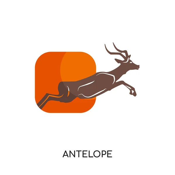 Logotipo antílope isolado no fundo branco para a sua web, móvel — Vetor de Stock