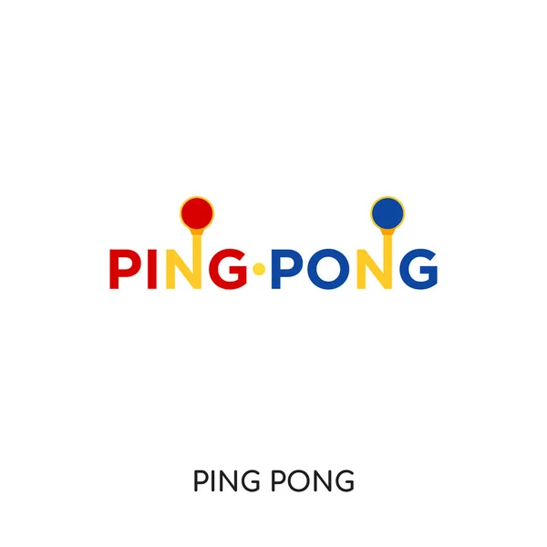Ping pong logo izolovaných na bílém pozadí pro váš web, mobilní — Stockový vektor