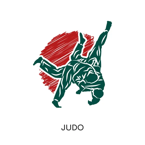 Judo logo geïsoleerd op een witte achtergrond voor uw web, mobiele en — Stockvector