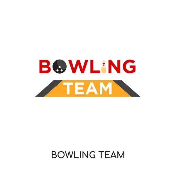 Bowlen team logo geïsoleerd op een witte achtergrond voor uw web, mob — Stockvector