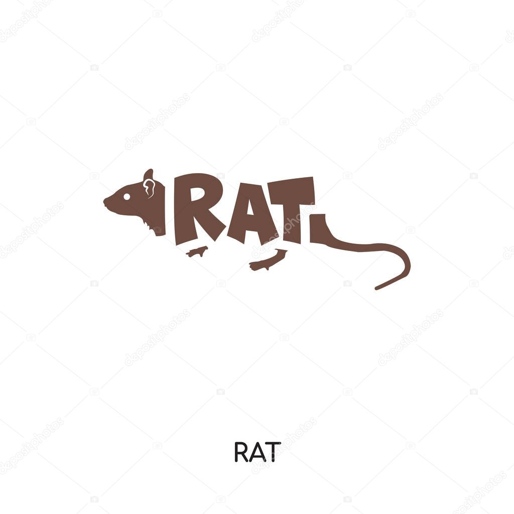 Rat logo isolated on white background for your web, mobile and app design
