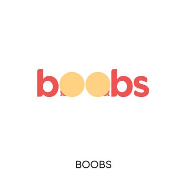 Beyaz arka plan üzerinde renkli vektör simge izole göğüsler logosu, 