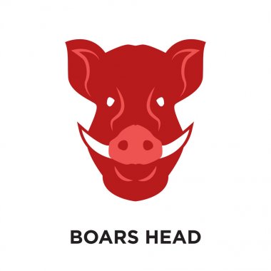 boars head logo isolated on white background , colorful vector i clipart