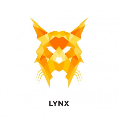 lynx logo isolated on white background , colorful vector icon, b clipart