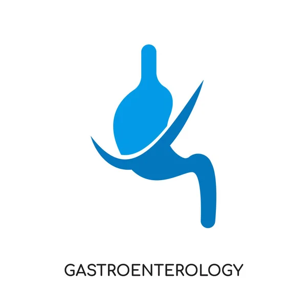 Logo gastroenterología aislado sobre fondo blanco, colorido ve — Archivo Imágenes Vectoriales