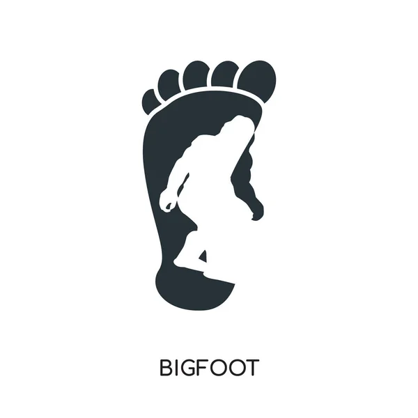 Logotipo bigfoot aislado sobre fondo blanco, icono de vector de colores — Vector de stock