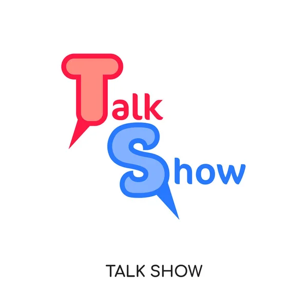 Talk show logo isolated on white background , colorful vector ic — Stock Vector