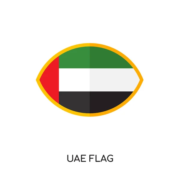 Логотип прапора uae ізольований на білому фоні, барвистий вектор ico — стоковий вектор