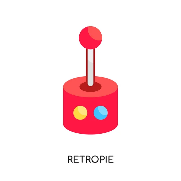 Beyaz arka plan üzerinde renkli vec izole retropie logo vektör — Stok Vektör