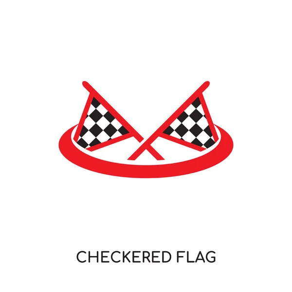 Logotipo da bandeira quadriculada isolado no fundo branco, vecto colorido —  Vetores de Stock