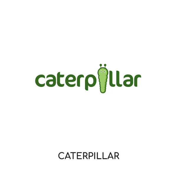 Caterpillar logotyp isolerad på vit bakgrund, färgglada vector — Stock vektor