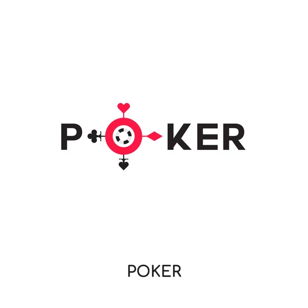 Логотип покер вектор значок изолирован на белом фоне, красочные br — стоковый вектор