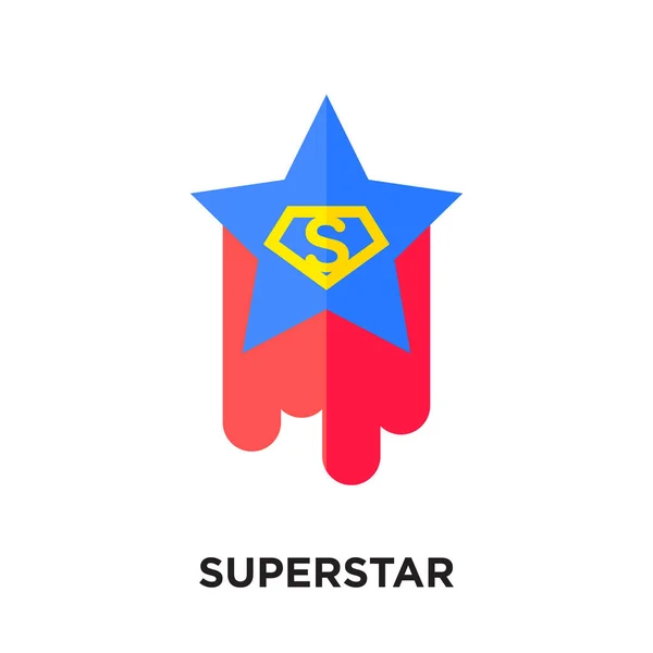 Logotipo superstar isolado no fundo branco, colorido vetor ic —  Vetores de Stock