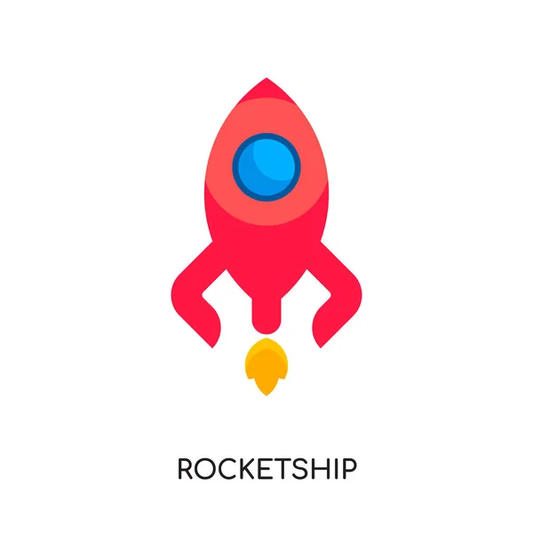 Логотип ракетного корабля ізольований на білому тлі, барвистий вектор i — стоковий вектор
